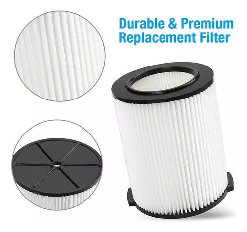 K Filtro Vca Mojado/seco For Filtro De Vacío Ridgid Vf4000