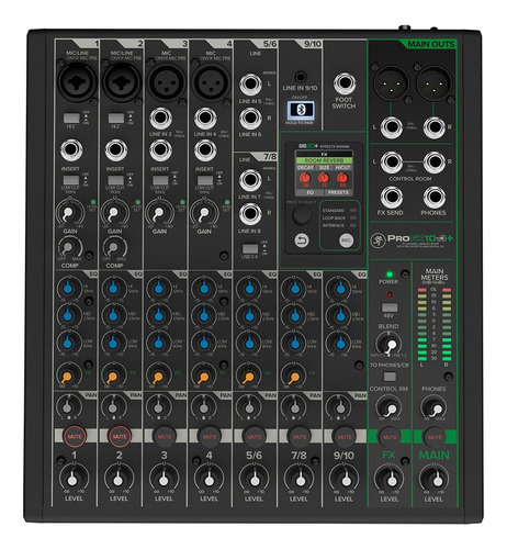 Mackie Profx10v3+ Mezcladora De 10 Canales Con Usb Y
