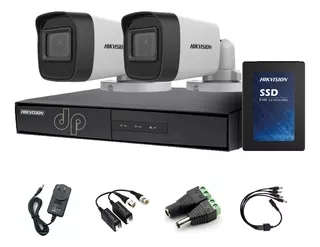 Kit Seguridad Hikvision Dvr 4 Ch + 2 Cámaras + Disco 1080p