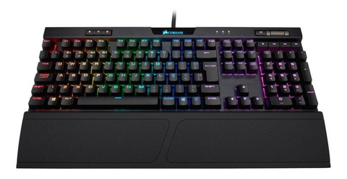 Teclado Mecânico Gamer Corsair K70 Rgb Mk.2 Qwerty Portugues Brasil Switch Cherry MX Red Cor Preto