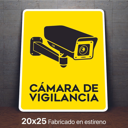 Señalamiento Camara De Vigilancia Letrero 20x25