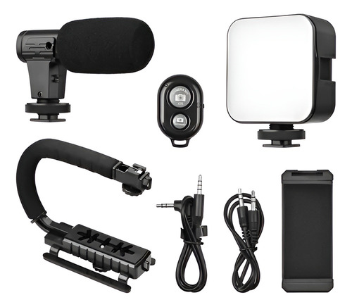 Kit Estabilizador Tripé Para Câmera Celular Gravação Unica