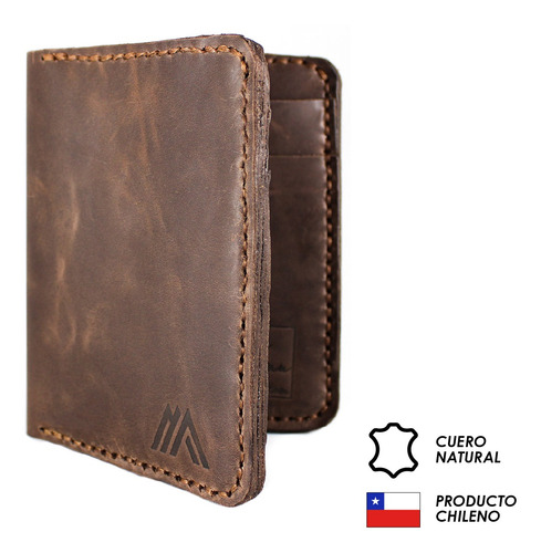 Imagen 2 de 10 de Billetera Hombre Tarjetero Mujer Billetera Cuero Natural