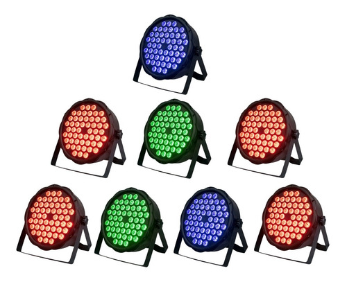 8 Cañón Par Led 54x3 W Full Color Rgb Iluminación (8 Pz)