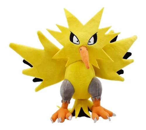 Zapdos Pelúcia Pokémon Elétrico Lendário 27cm Pronta Entrega