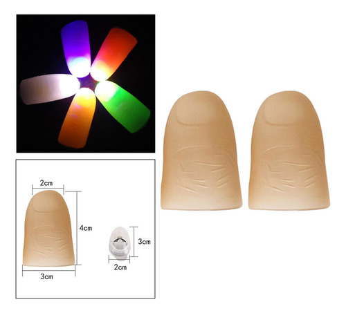 Luces De Dedo Trucos De Magia Luz De Pulgar Luz Multicolor