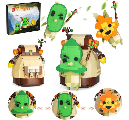 Ubrixmen Totk Korok Building Set, 3 En 1 Linda Mochila Yahah