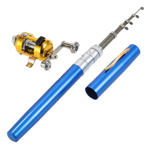 Mini Carrete De Pesca Combo Kit De Caña De Pescar Y