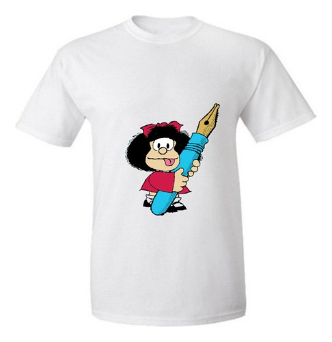 Remera Blanca Sublimada Unisex Mafalda Varios Talles Modelos