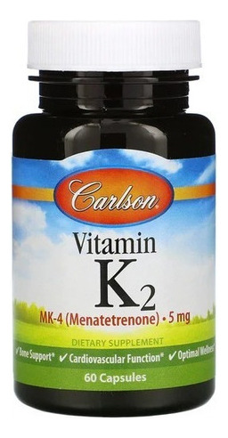 Carlson Labs Vitamina K2, 5 Mg, 60 Caps Sabor N/a