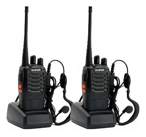 Par De Radios Baofeng Transmisor + Manos Libres