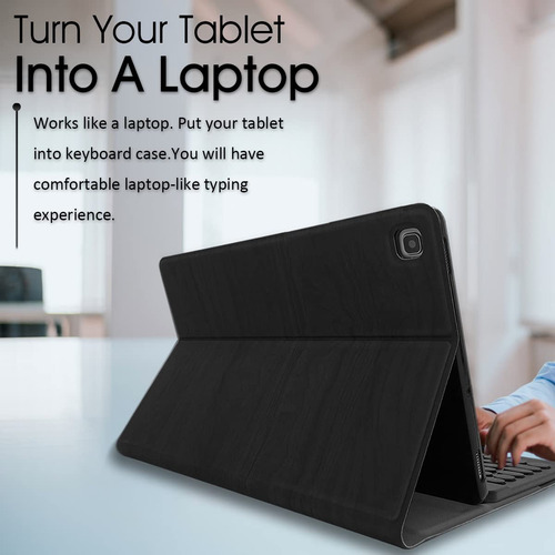 Funda Con Teclado Retroiluminado Samsung Galaxy Tab A7 Sm-t5 Color