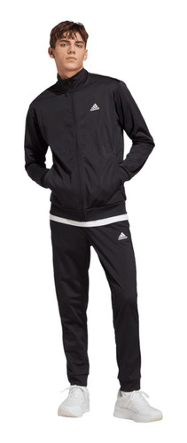 Conjunto adidas Hombre Caballero Casual Negro Linear Logo Tr