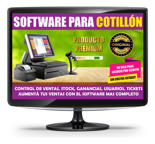 Software Programa De Ventas, Stock, Gestión De Cotillón