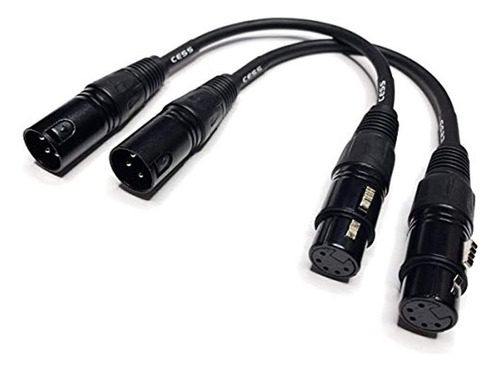 Cess-008 Xlr3m A Xlr5f Cable Adaptador Dmx512 - Xlr Macho De