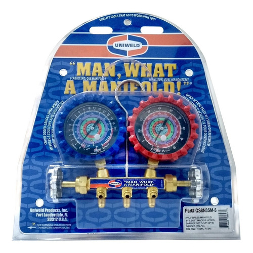 Juego De Manómetros R410/r134/r22/r404 Qs8n3sm-5 Uniweld