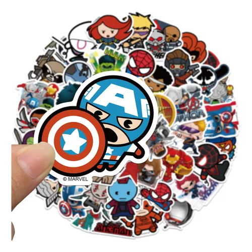 Disney Marvel-pegatinas De Dibujos Animados De Superhéroes D