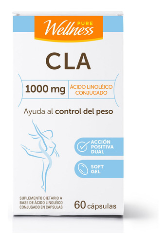 Suplemento Dietario Pure Wellness Cla Ácido Linoléico 60 Cap