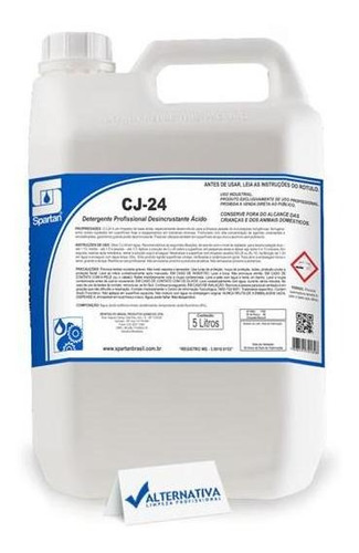 Detergente Desincrustante Limpa Pedras Spartan Cj24 5l