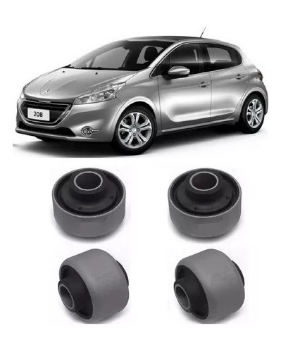 Kit 4 Buchas Bandeja Balança Dianteira Peugeot 208 2013/2020