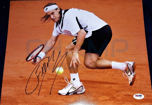 Fotografia Firmada David Ferrer Tennis Copa Davis Autografo