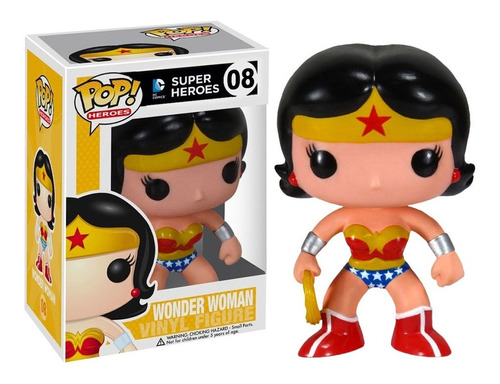 Funko Pop! Dc Super Heroes - Wonder Woman #08 Detalle Caja A
