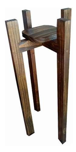 Soporte Para Maceta, De Madera Con Protector Y Laca Mod.3