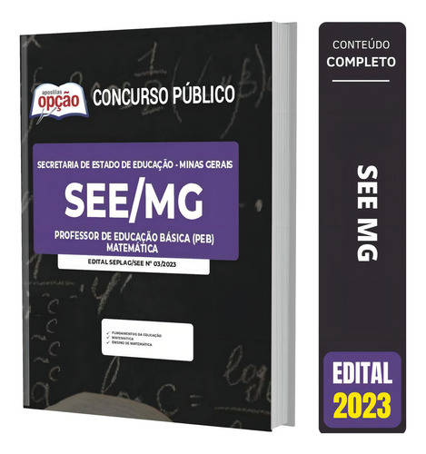 Apostila Concurso See Mg - Professor (peb) - Matemática, De Arc.