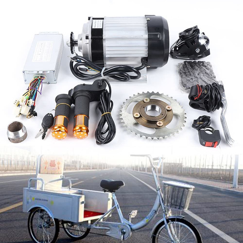 Motor Electrico Monofasico 48 V Cc Escobilla Kit Rueda Para
