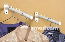 Comprar Perchero Inclinado De Pared 40 Cm\u002F  Pack 6 Un \u002F Blanco Negro Blanco