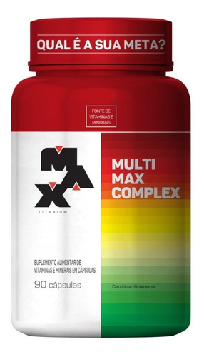 03 Multimax Complex - 90 Cáps - Multivitaminico Max Titanium