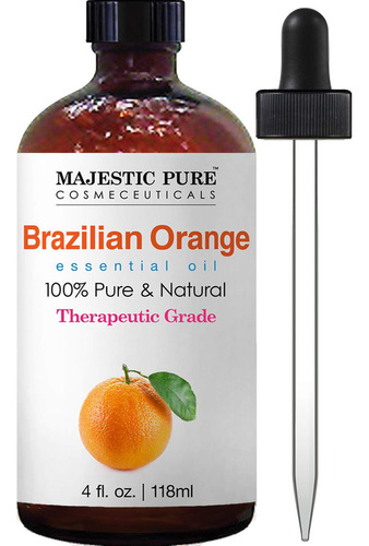 Majestic Pure - Aceite Esencial De Naranja Brasileña De Grad