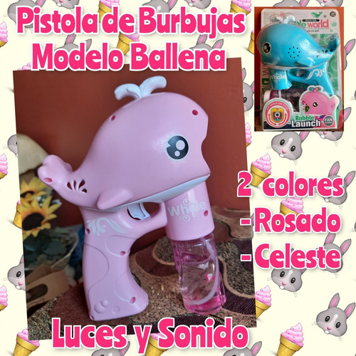 Pistola De Burbujas Modelo Ballena - Juguete De Burbujas