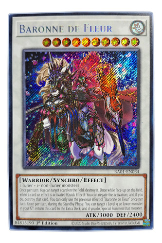 Yugi-oh! Baronne De Fleur Ra01-en034 Secret