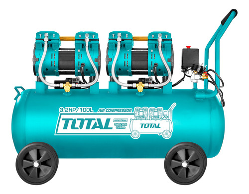 Compresor 100l Sin Aceite Industrial Total Tcs2241008-4 3.2h