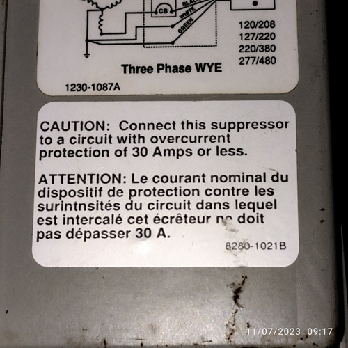 Supresor De Picos Trifásico 220 (Usado)