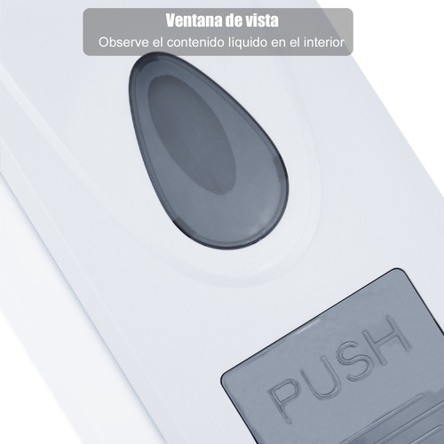 Imagen 4 de 7 de Dispensador De Jabón 1000 Ml De Pared Para Gel Desinfectante