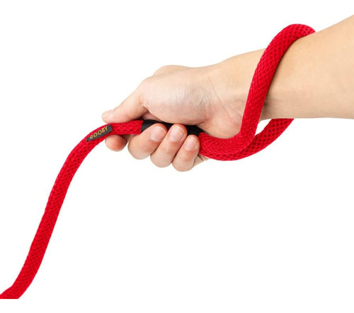 Gooby Mesh Leash - Red, 4 Ft - Correa De Malla Transpirable
