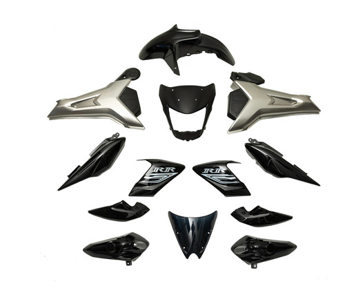 Kit De Plasticos Completo Yamaha Szr150 Negro Mtc