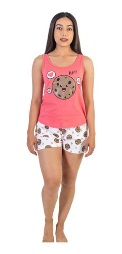 Pijama Dama Short Dulcezzz Sin Manga  Galletas