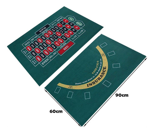 Alfombrilla De De Doble Cara, Para Mesa De Café Y Blackjack