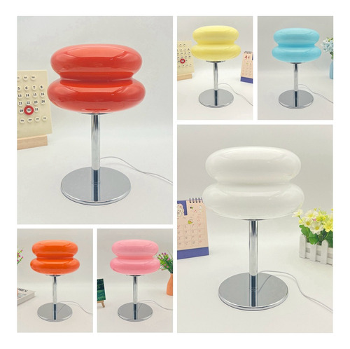Lámpara Vintage Rosa Usb Con Luz Cálida Y Base Delgada
