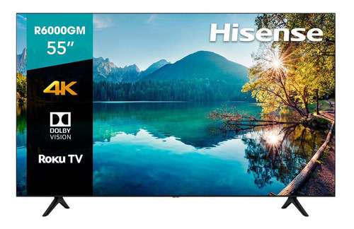 Imagen 1 de 4 de Tv Hisense 55 Pulgadas Smart Tv Uhd 4k 55r6000gm Led Roku
