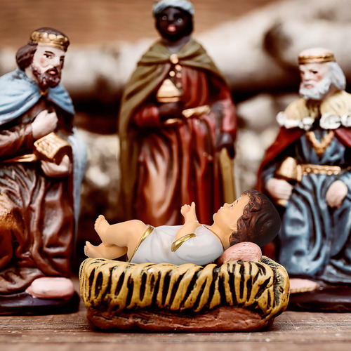 Miniestatua De Jesús Con Forma De Bebé, 1 Pieza, Adorno De S