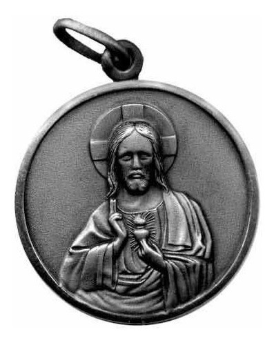 Medalla Sagrado Corazón 22mm Plata 900