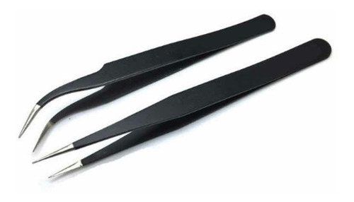 Set 2 Pinza Profesional Para Pestañas Curva Y Liso