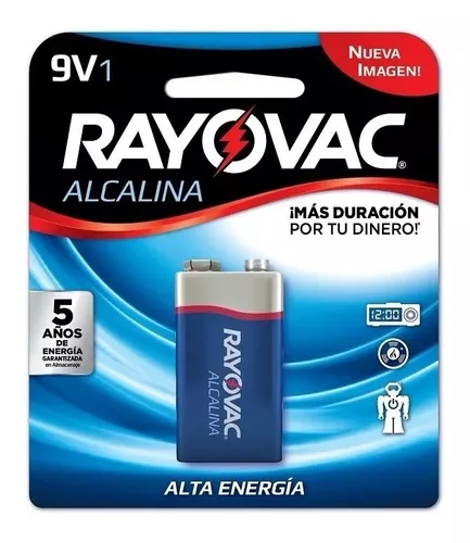 PILA RAYOVAC ALCALINA 9V RECTANGULAR BLISTER CON 1 Rayovac A1604