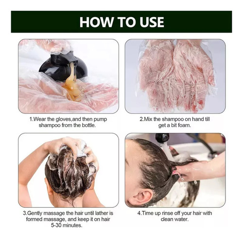 Para Champús Colorantes Instantáneos Para El Cabello De 500
