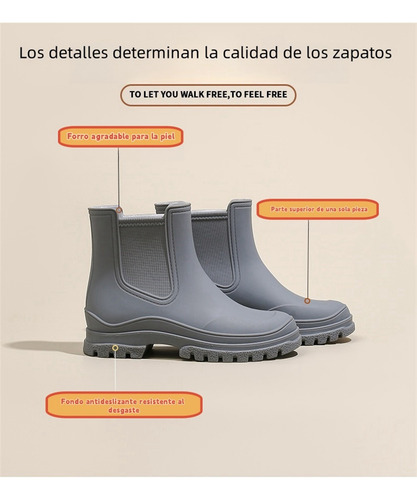 Botas De Lluvia Moda Cocina Aire Libre Agua Zapatos Mujer