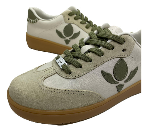 Zapatilla Cuero Urbana Mujer Cravo Y Canela